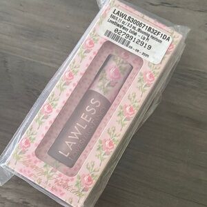 LAWLESS Loveshackfancy Lipstick in Soft Pink Floral Tube